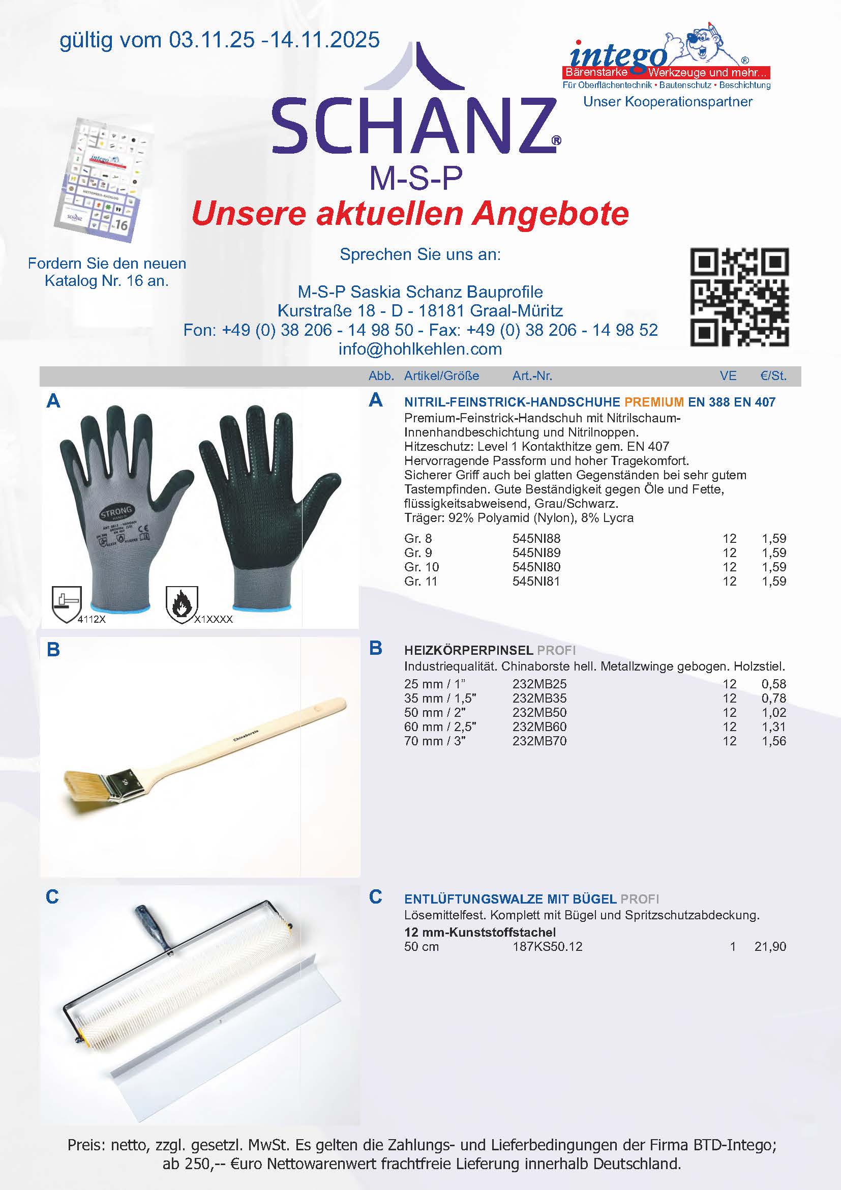 MSP Saskia Schanz Bauprofile, MSP Schanz, Multitool, Intego, Vexcolt, Gummischieber, Nivilli, Bodenbeschichtung, Ernst Schanz, Rolf Menges, Bauchem, Silikal, Bema, Sika, Sto